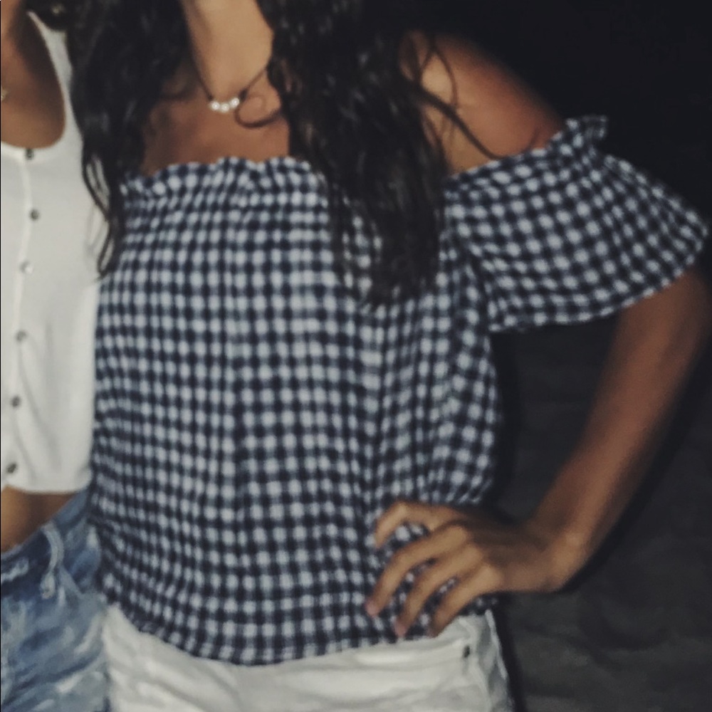 American eagle off the shoulder top!